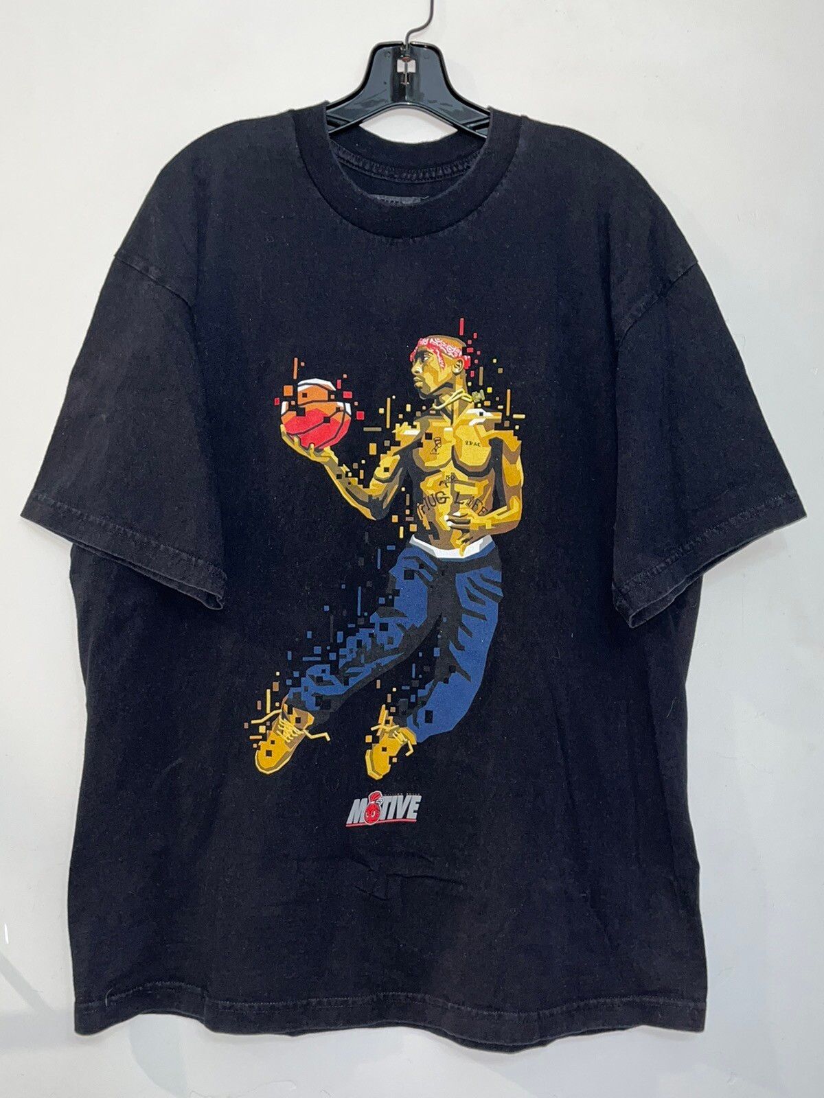 Crazy Baggy Vintage Y2K Basketball Art Hip Hop Tupac Rap Tee, Shirt Outfit, Gift For Men, For Women