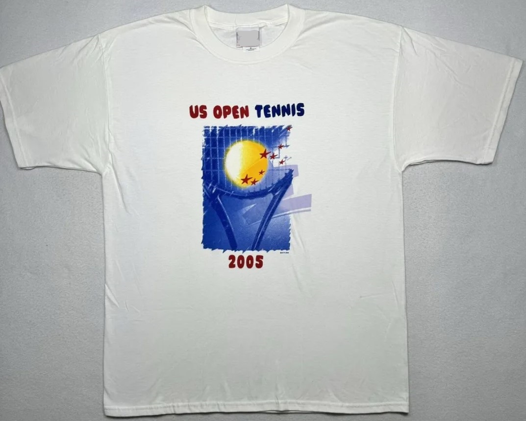 Vintage 2005 US Open Tennis Shirt Outfit, Shirt Outfit Idea