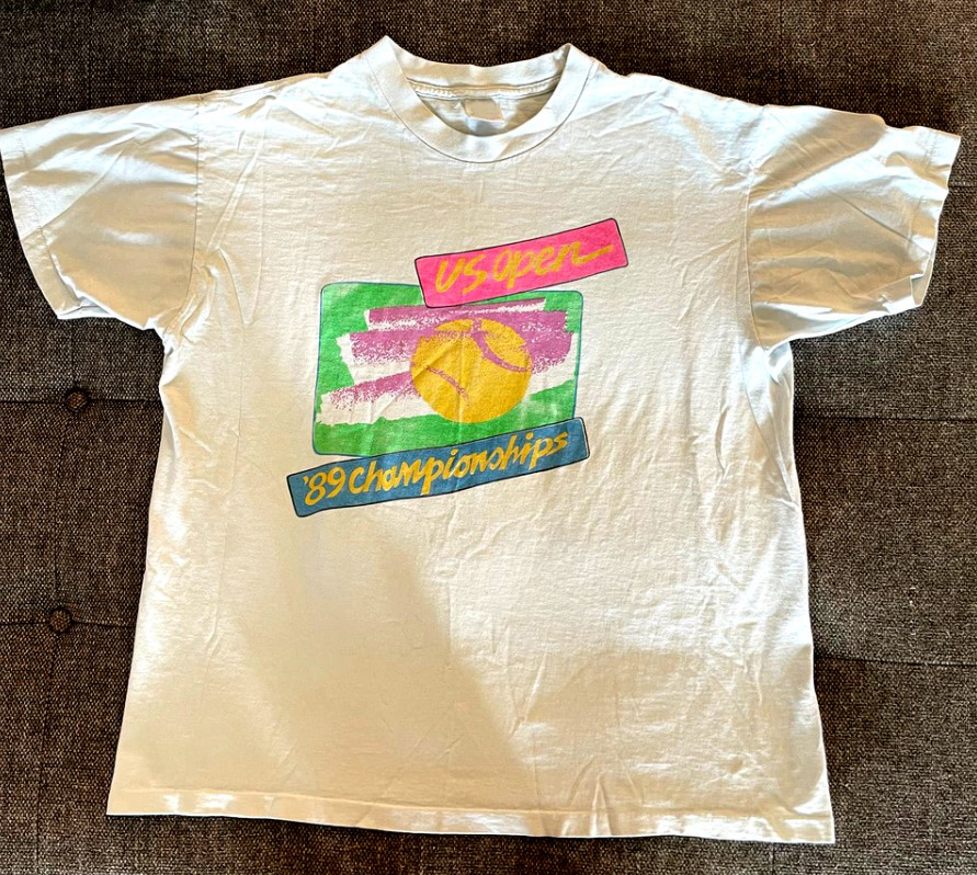 Vintage 1989 US Open Tennis Championships Tee Shirt Outfit, Shirt Outfit Idea