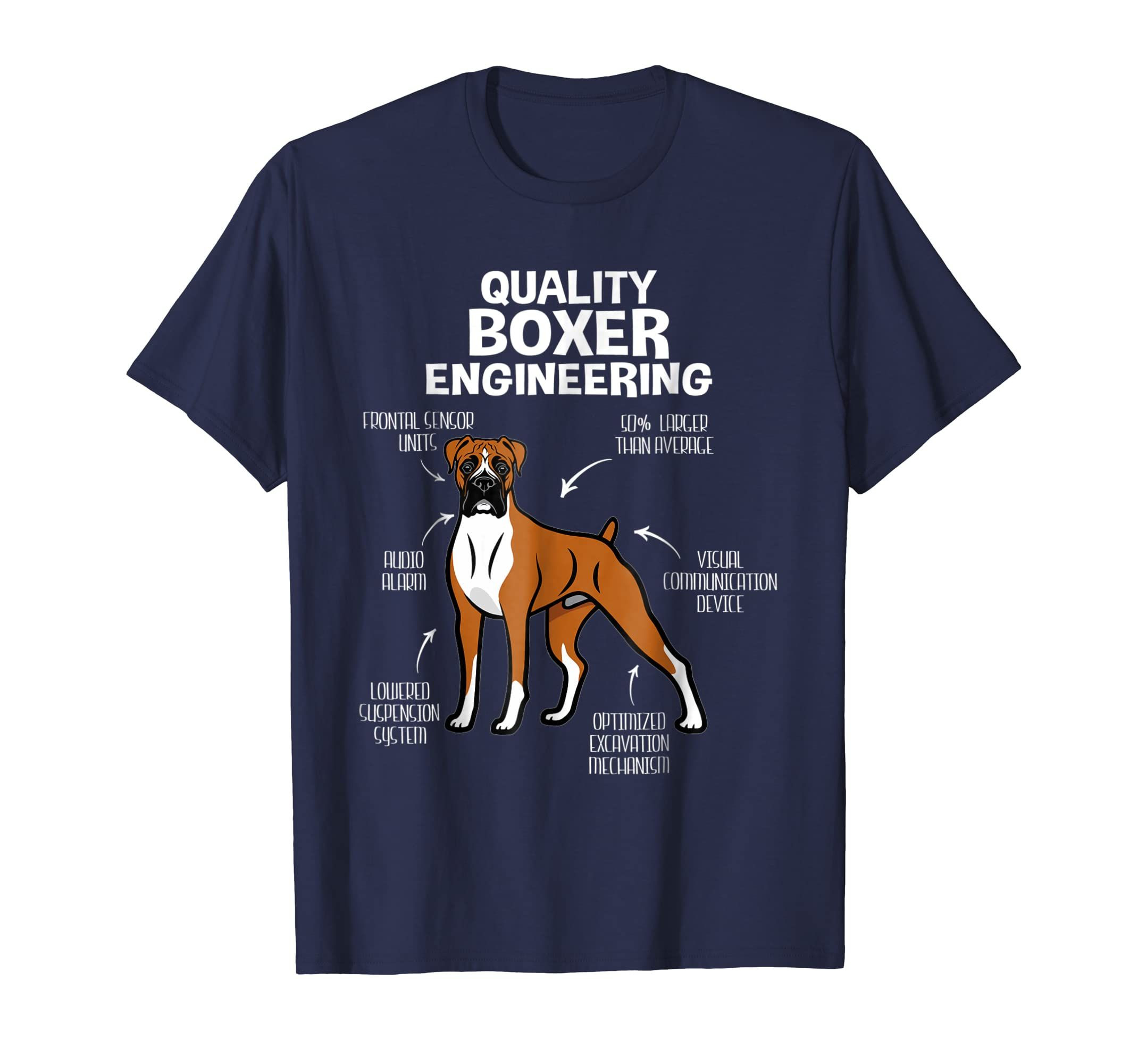 Check Out This Awesome Quality Boxer Engineering Anatomy Dog Lover Gift T-Shirt Many Type