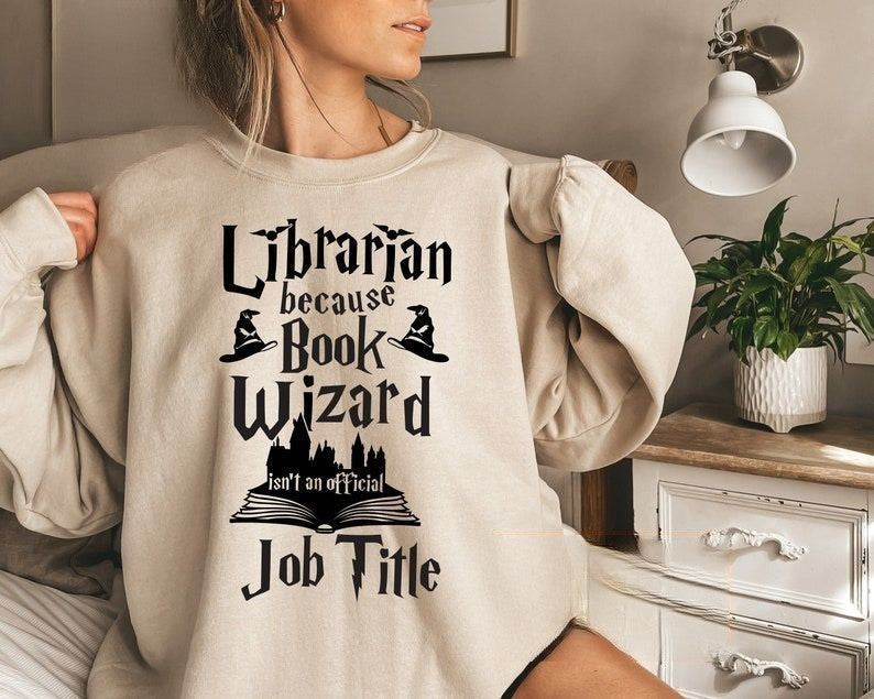 Book Wizard Librarian Sweatshirt