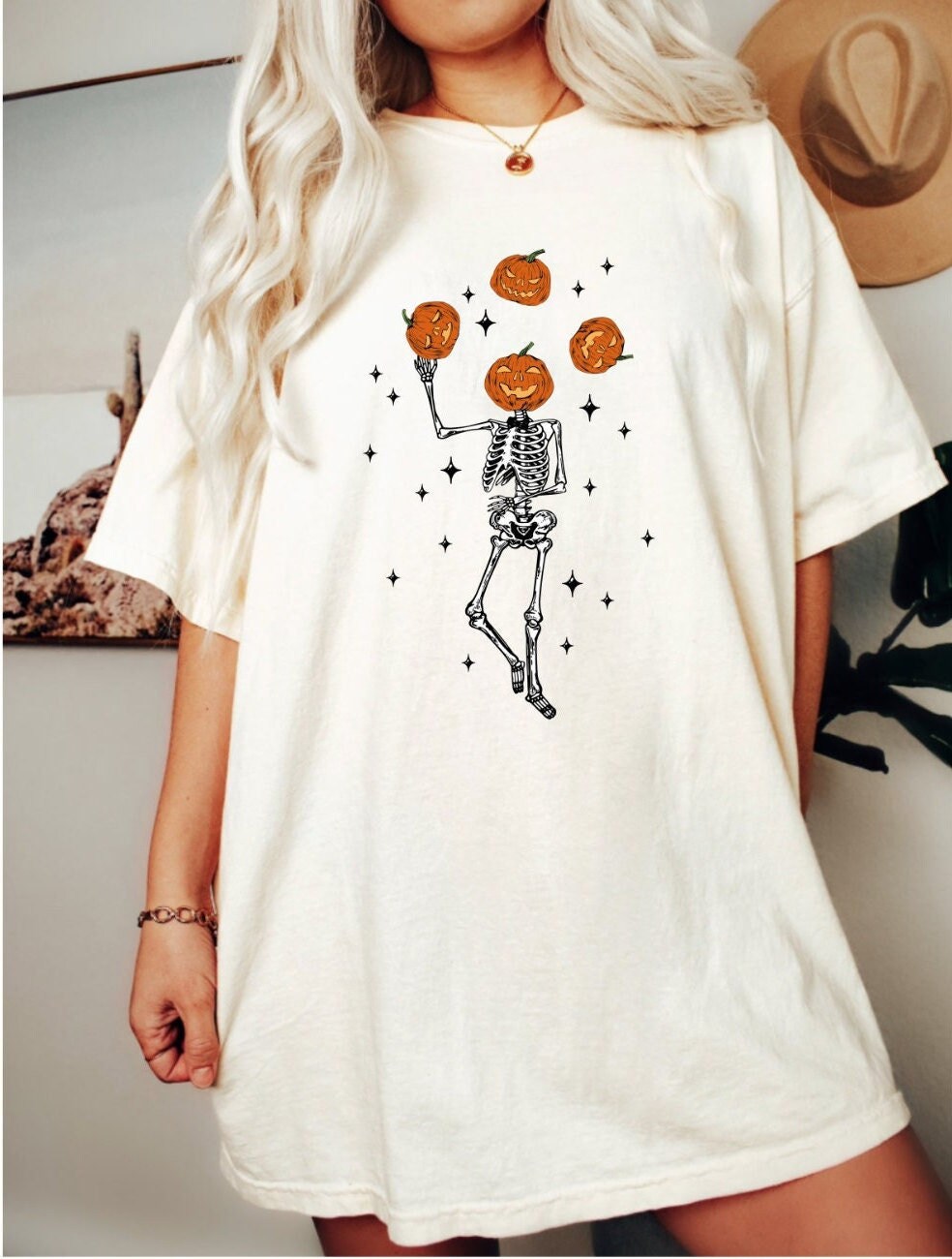 Dancing Skeletons Witchy Shirt Skeleton Print Stay Spooky Shirt Halloween Shirt Pumpkin Crewneck Pumpkin Sweatshirt Spooky Sweatshirt