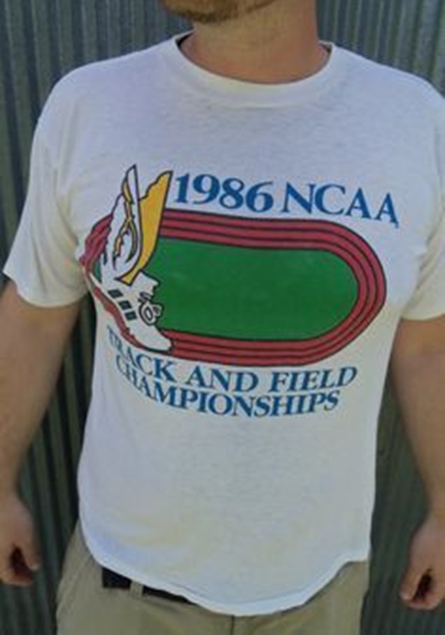 1986 NCAA Track and Field Championships Tee Shirt Outfit, Shirt Outfit Idea