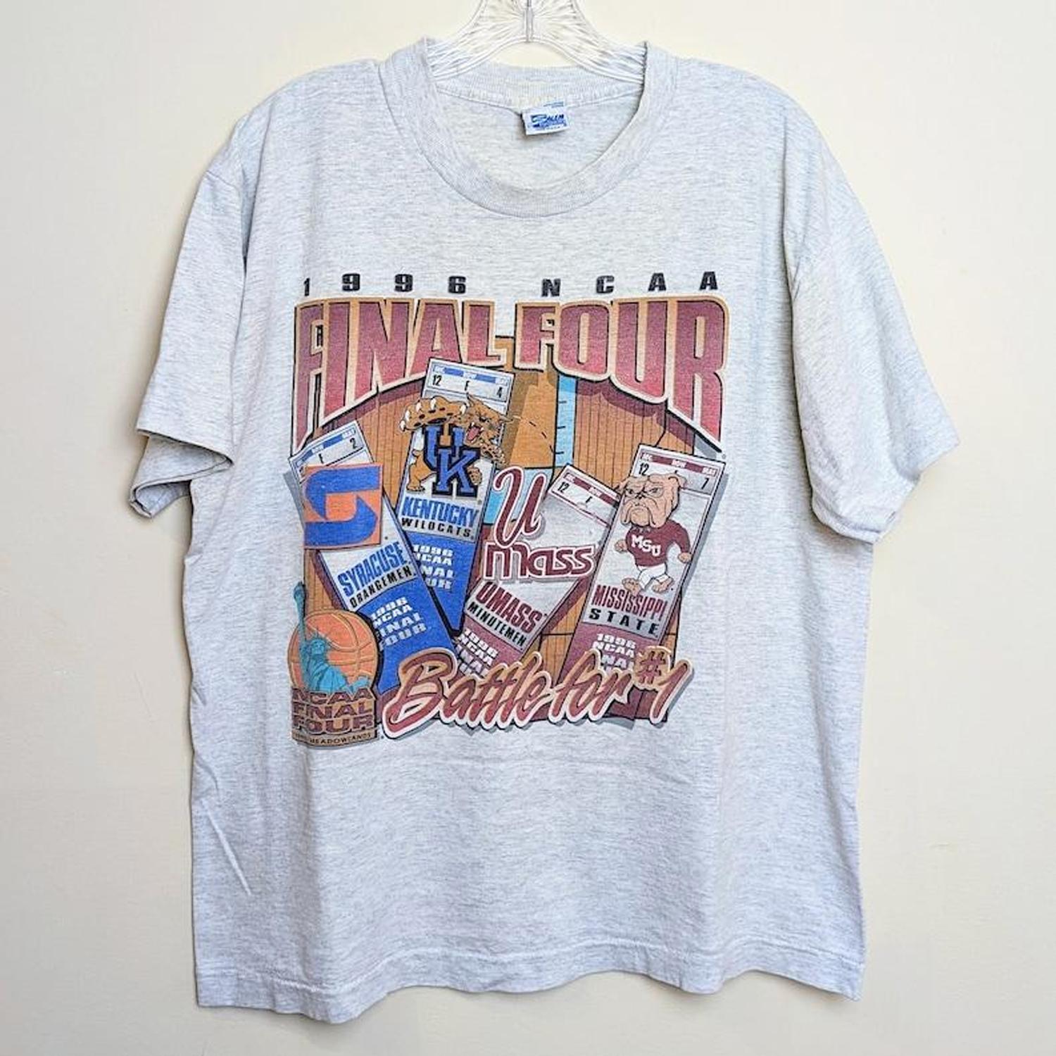 1996 NCAA Final Four SYRACUSE, KENTUCKY WILDCATS, UMASS, MISSISSIPPI STATE Champions T-shirt, Shirt Outfit Idea