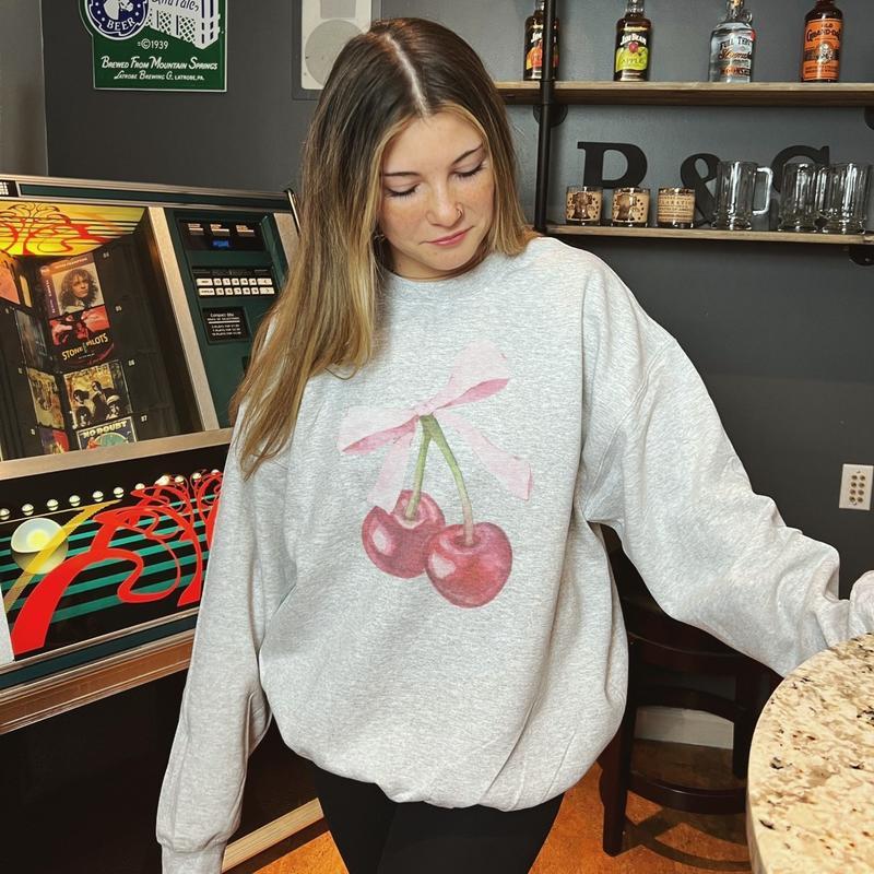 Cherry Vintage Style Crewneck Sweatshirt