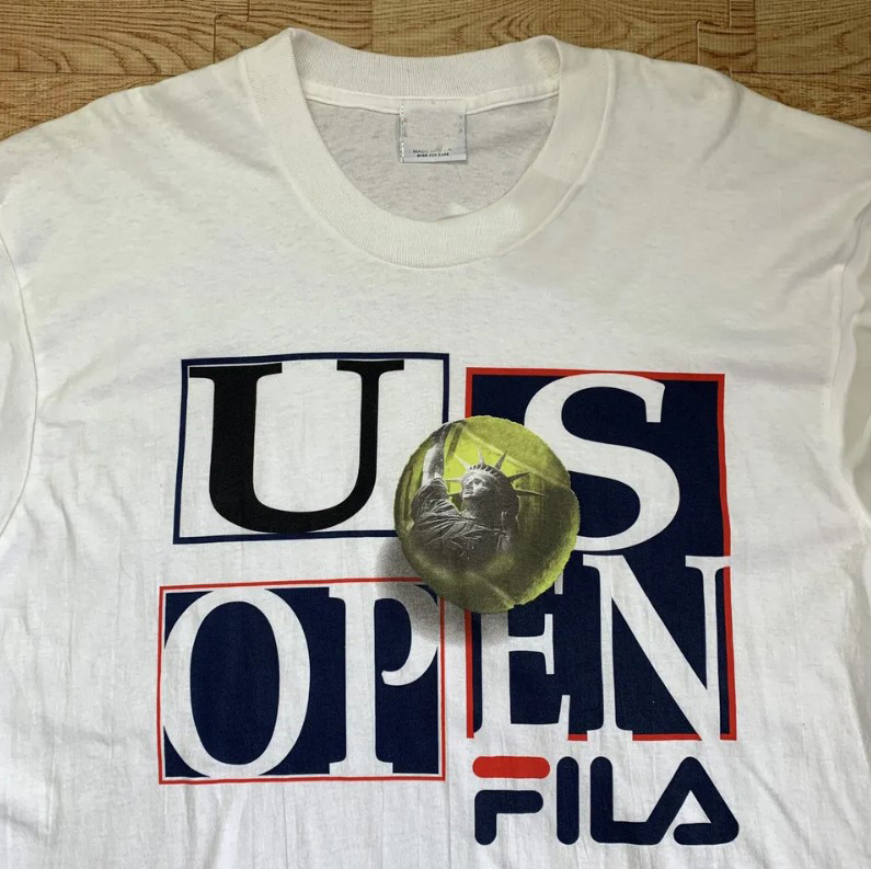 Vintage FILA 1995 US Open Tennis New York Shirt Outfit, Shirt Outfit Idea