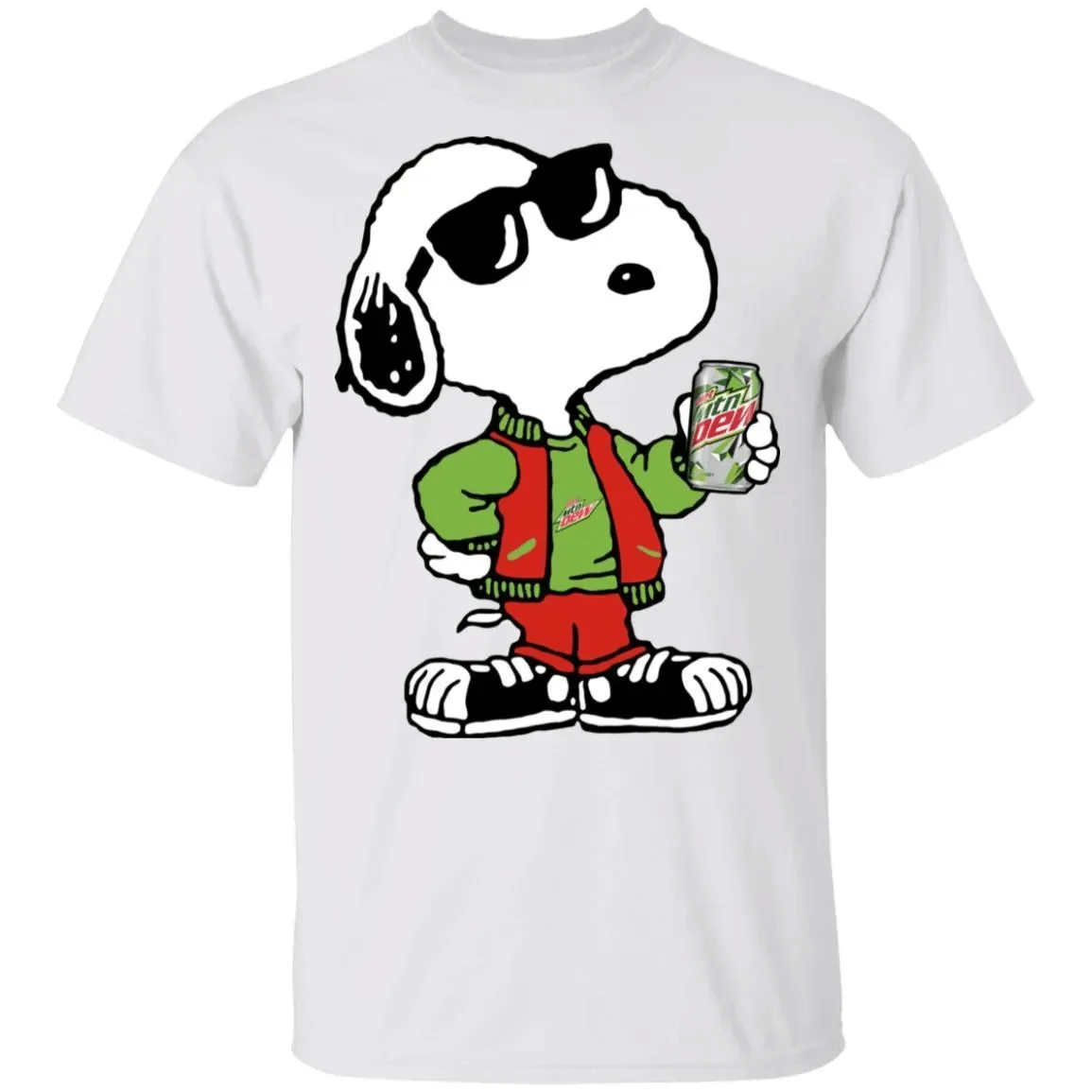 Snoopy Drinking Diet Mountain Dew T-Shirt Funny Gift Va12