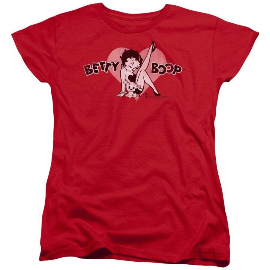 Betty Boop Vintage Cutie Pup Womens T-Shirt, Shirt Outfit Idea