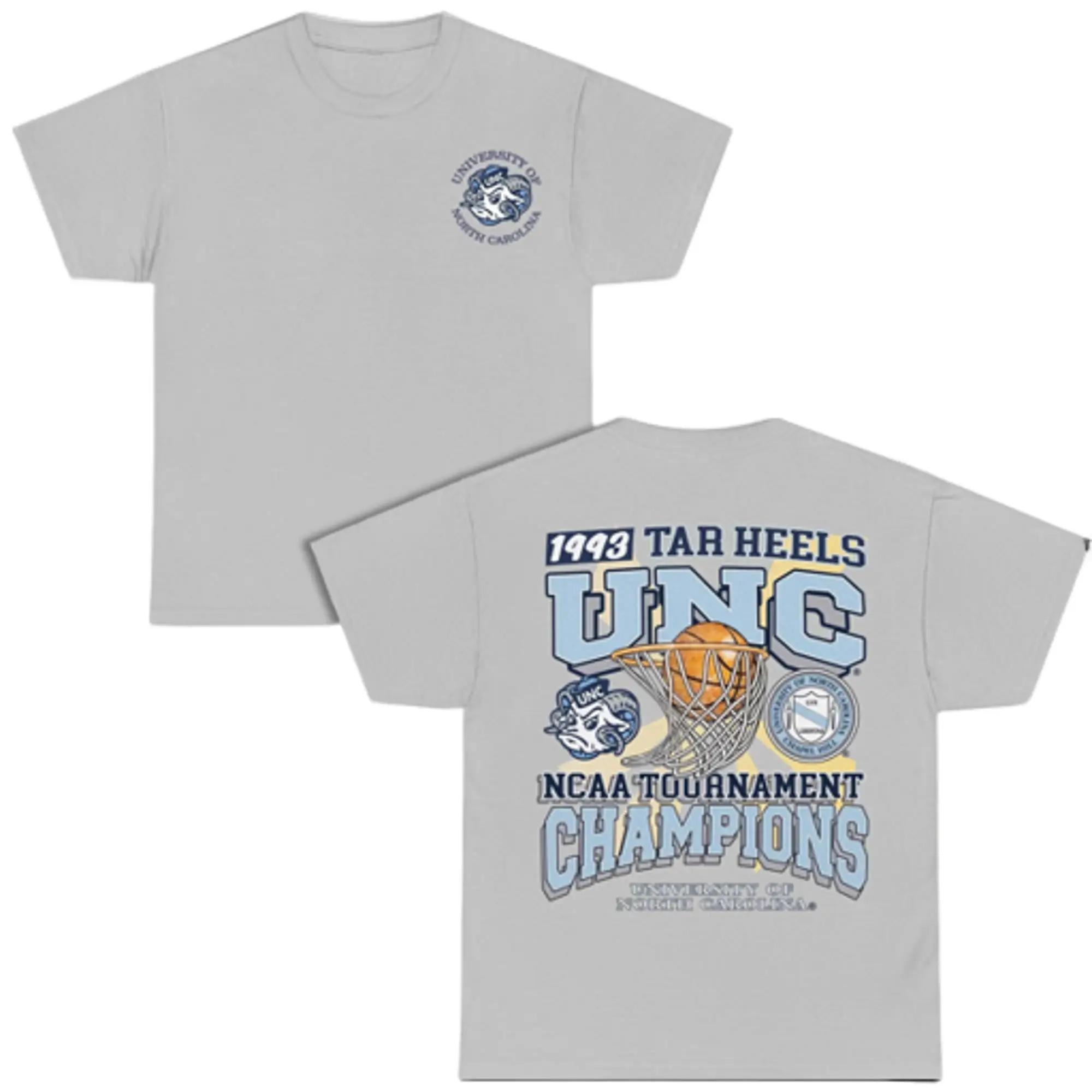 2face University Of North Carolina Tournament Champs NCAA Merch, graphic vintage sports tees summer shirts for men, Shirt Outfit Idea