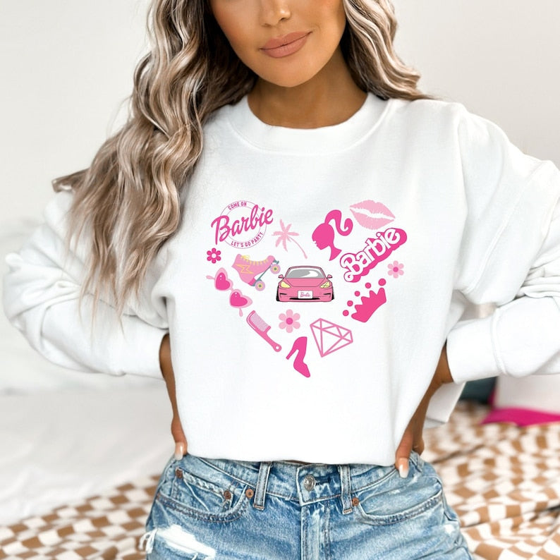 Come On Let’S Go Party Heart Print Sweatshirt