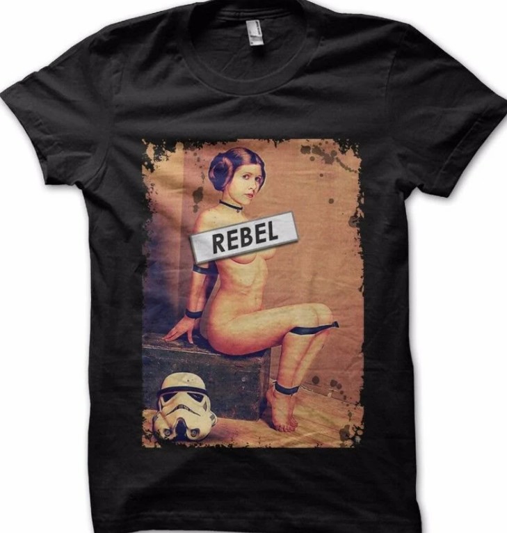 Star Wars Inspired Princess Leia In Bondage Naughty Rebel Tee Shirt Outfit, Shirt Outfit Idea