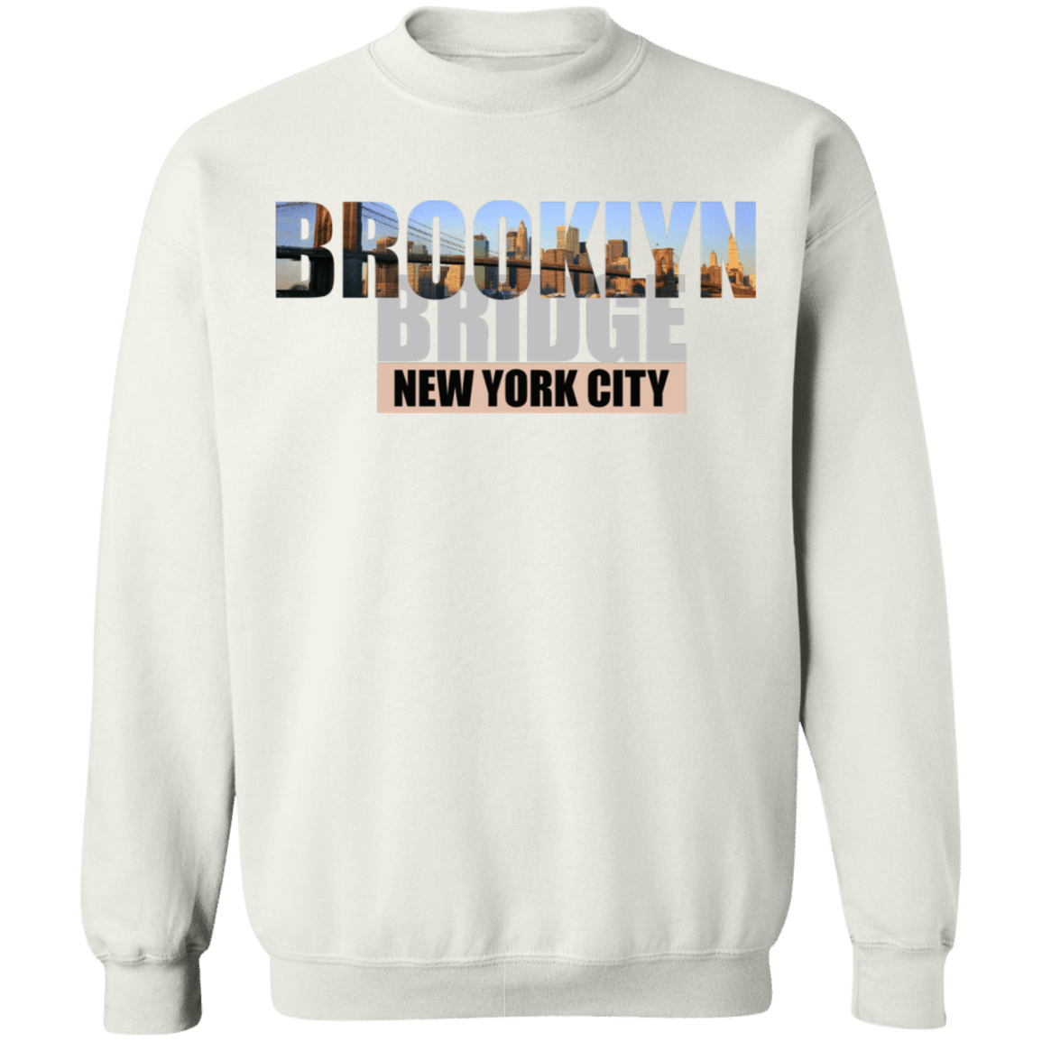 Brooklyn Bridge In Font Sweatshirt