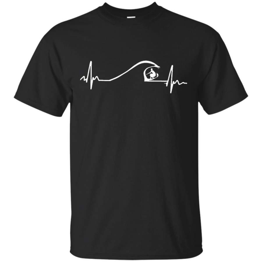 Surfer Surfing Wave Heartbeat T shirt Gifts