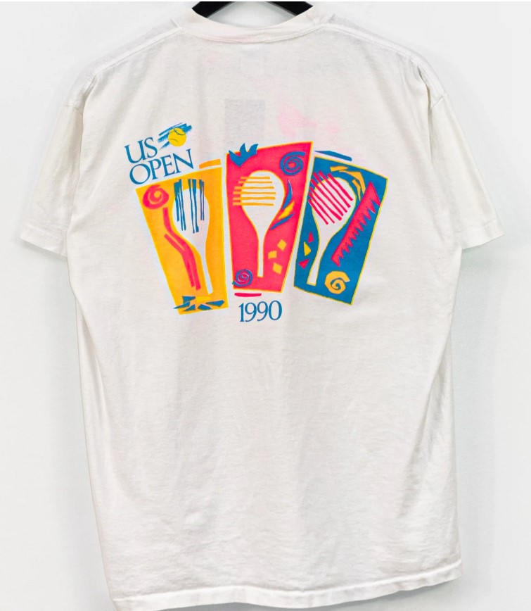 Vintage 1990 US Open Tennis Pop Art Shirt Outfit, Shirt Outfit Idea