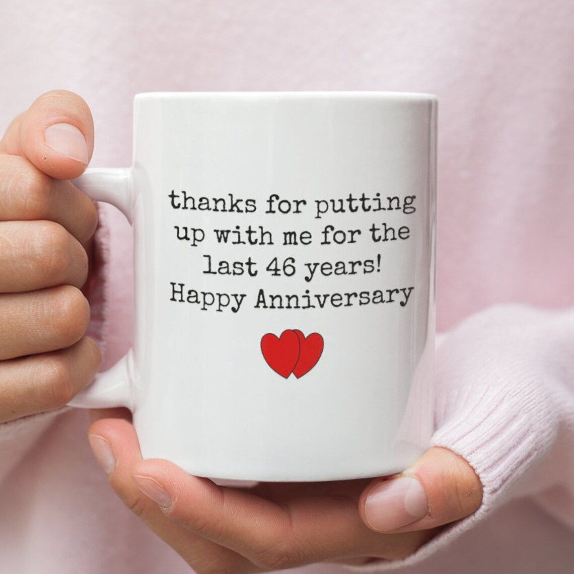 46Th Wedding Anniversary Mug Gift For Couple, Husband. Him, 46 Year Anniversary Gift For Him