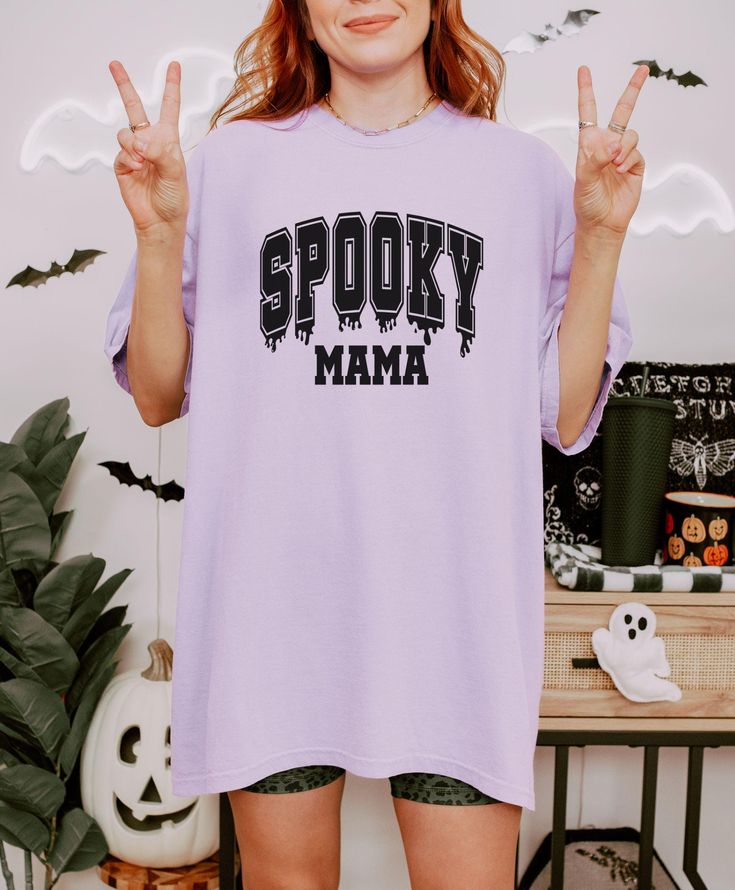 Spooky Shirt. Halloween Tee. Halloween Shirt For Women. Trendy Halloween Tee. Spooky Season Shirt. Comfort Colors Shirt. Spooky Mama Tee