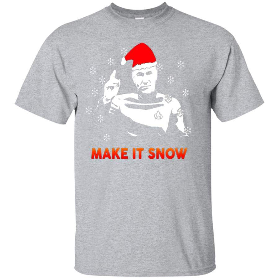 STAR DATA TREK MAKE IT SNOW T-SHIRT