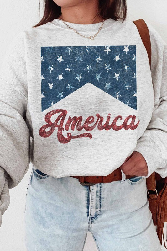 America Sweatshirt Western Sweatshirt Merica Sweatshirt American Flag Sweatshirt Fourth of July Shirt Retro USA Shirt 4th Of July Sweatshirt