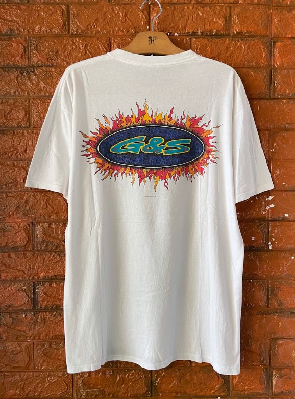 Vintage 90s G&S Gordon Smith Skateboard 1992 Back Print T Shirt Outfit, Shirt Outfit Idea