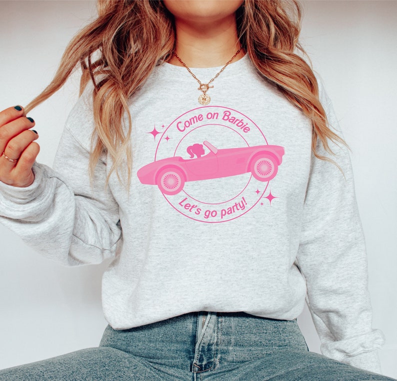 Barbie Pink Car Sweatshirt