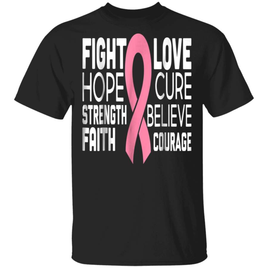 Breast Cancer Awareness Fight Love T-Shirt