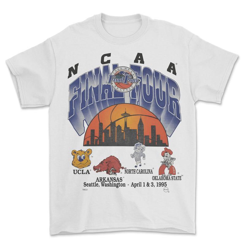 Vintage 1995 NCAA Final Four Tee, Classic Tees For Women, For Men Round Neck Casual Human Tropical Tshirt, Shirt Outfit Idea