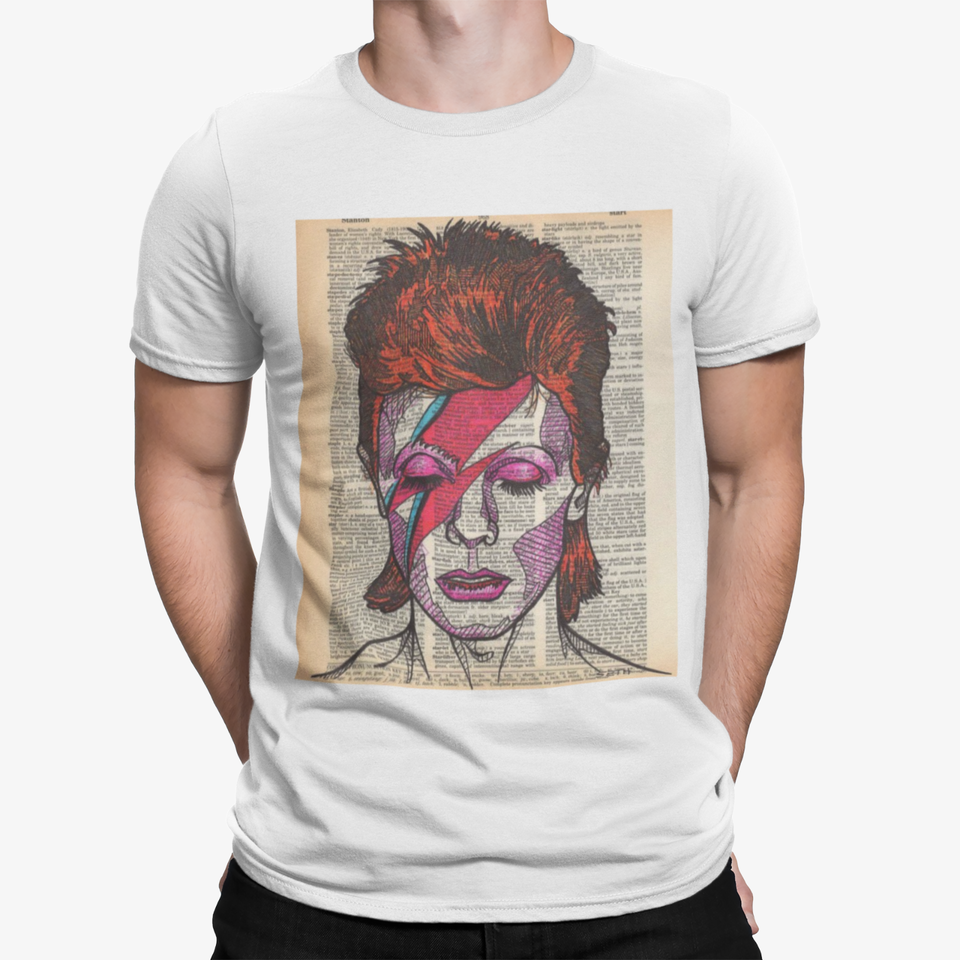 David Bowie T-Shirt Ziggy Heroes 70s 80s Stardust Starman Face Music Rock Shirt Outfit, Shirt Outfit Idea