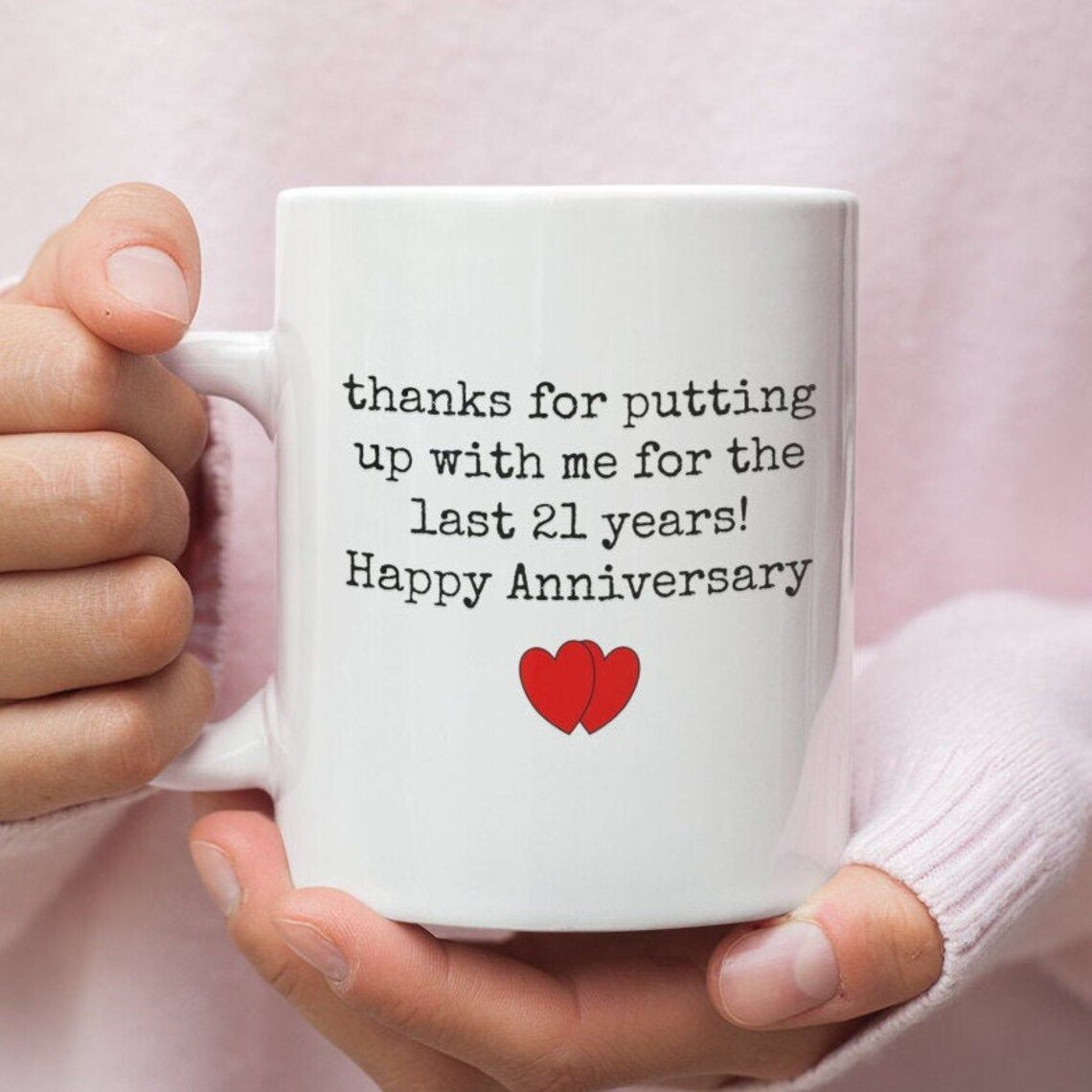 21St Wedding Anniversary Mug Gift For Couple, Husband. Him, 21 Year Anniversary Gift For Him