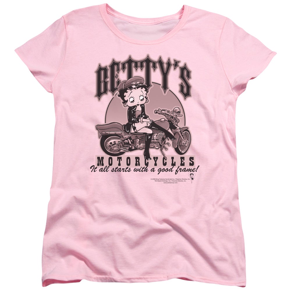 Betty Boop Bettys Motorcycles Womens T Shirt Pink, Shirt Outfit Idea