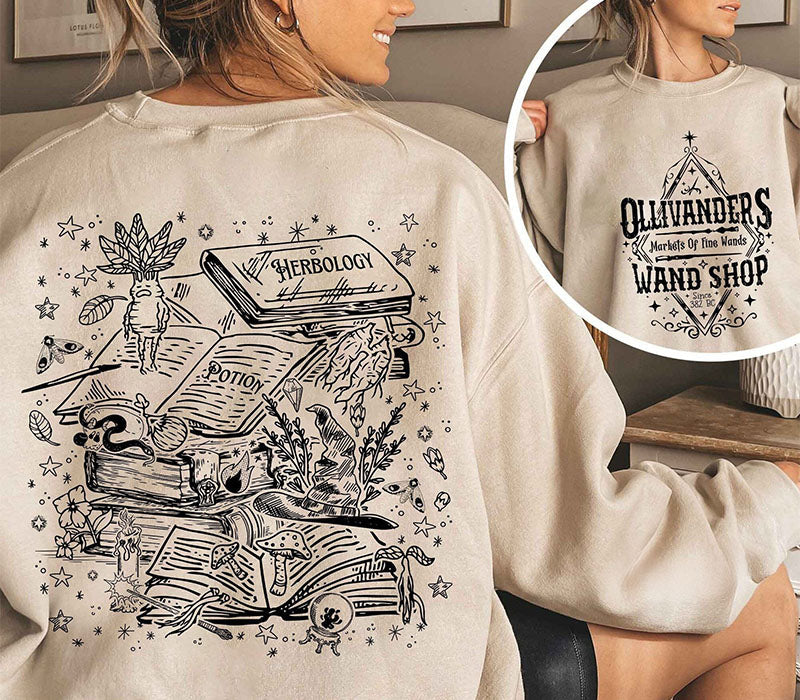 Wizard Bookshop Bookish  Print Sweatshirt