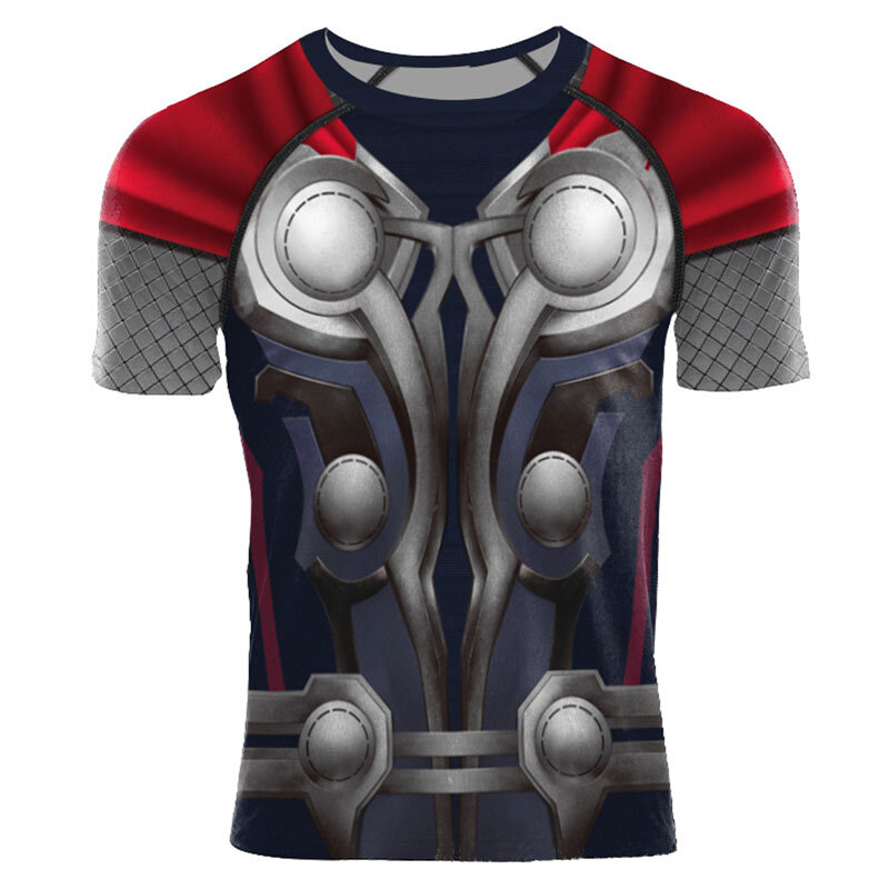 Thor 2022 Halloween Costumer Cosplay Thor 3D Printed Short Sleeve Compression T-Shirt