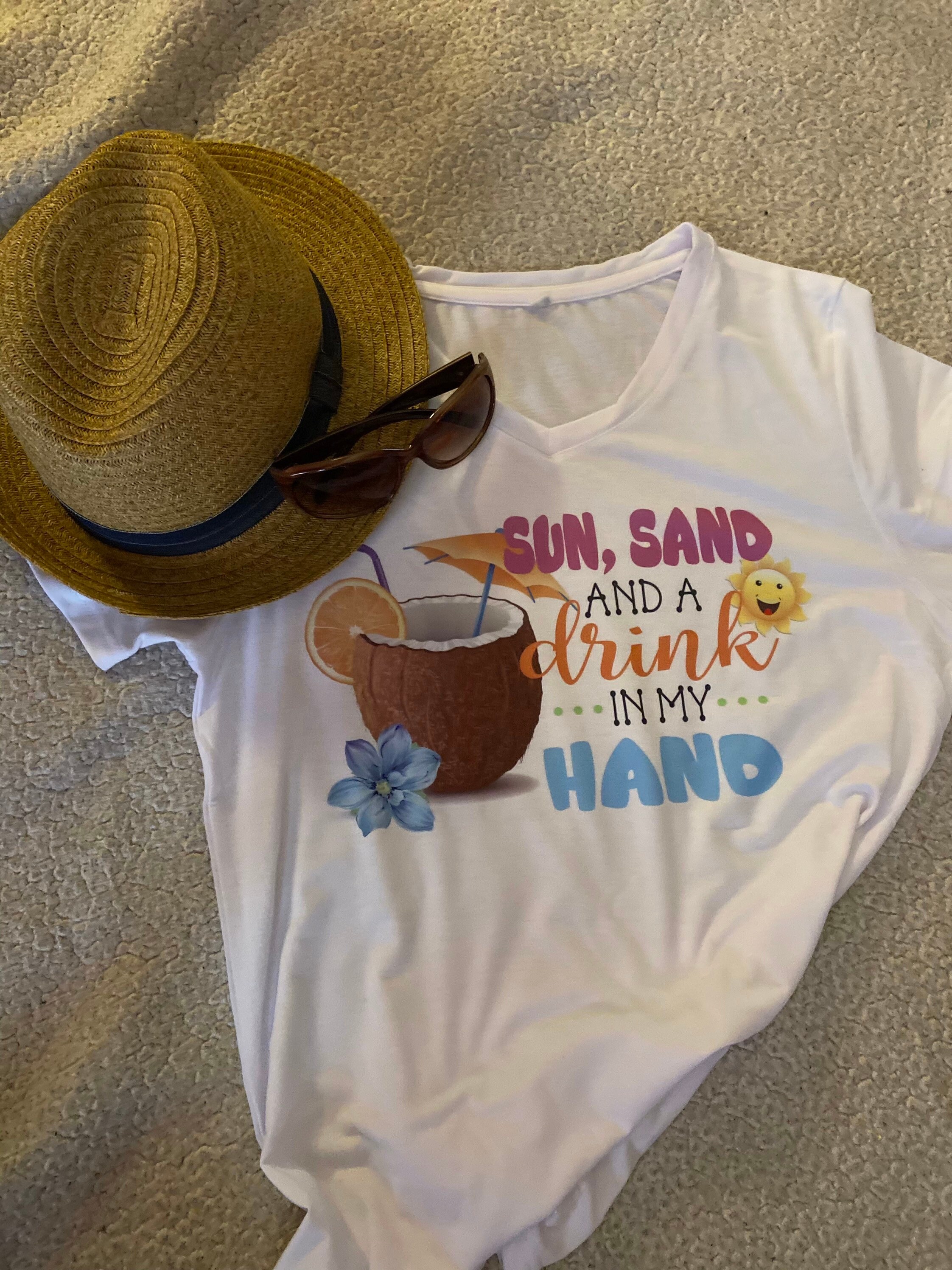 Sun, Sand Drink in my Hand tee