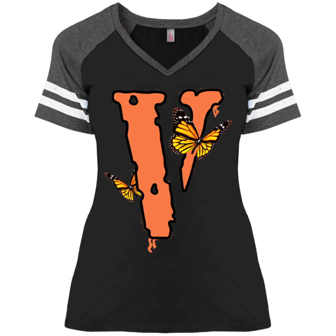 Vlone Men’S Vlone Letter Print Ladies’ V-Neck