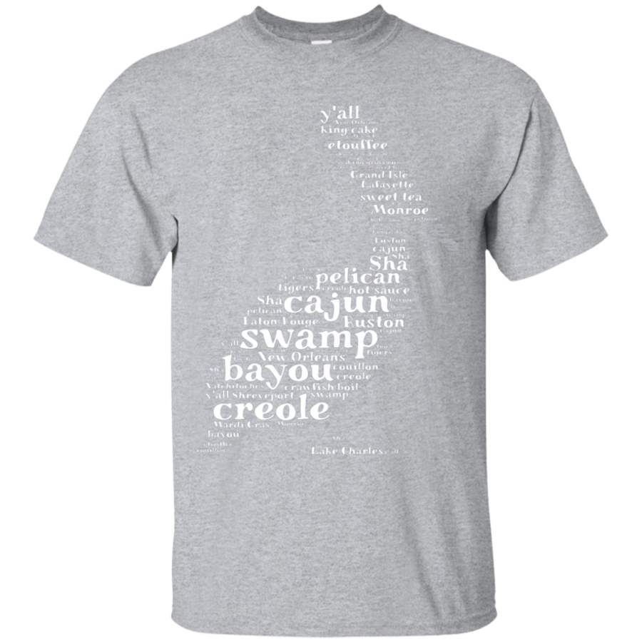 Cajun Creole I Love Louisiana Pelican Graphic T-Shirt