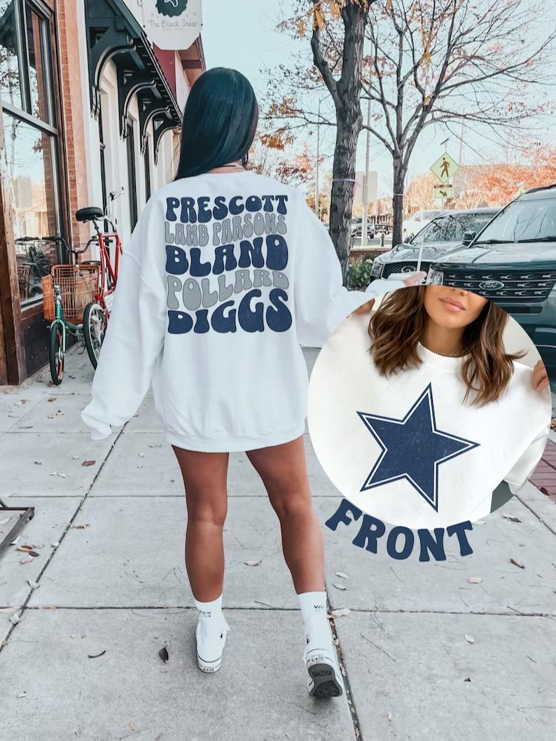 Dallas Sweatshirt, Cowboys Fan Crewneck Sweatshirt, Womens Dallas Shirt, Distressed Dallas Sweatshirt, Cowboys Gift, Dallas, Texas