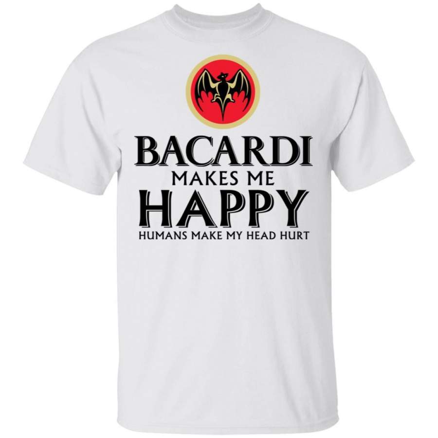 Bacardi Makes Me Happy T-shirt Rum Tee, Shirt Outfit Idea