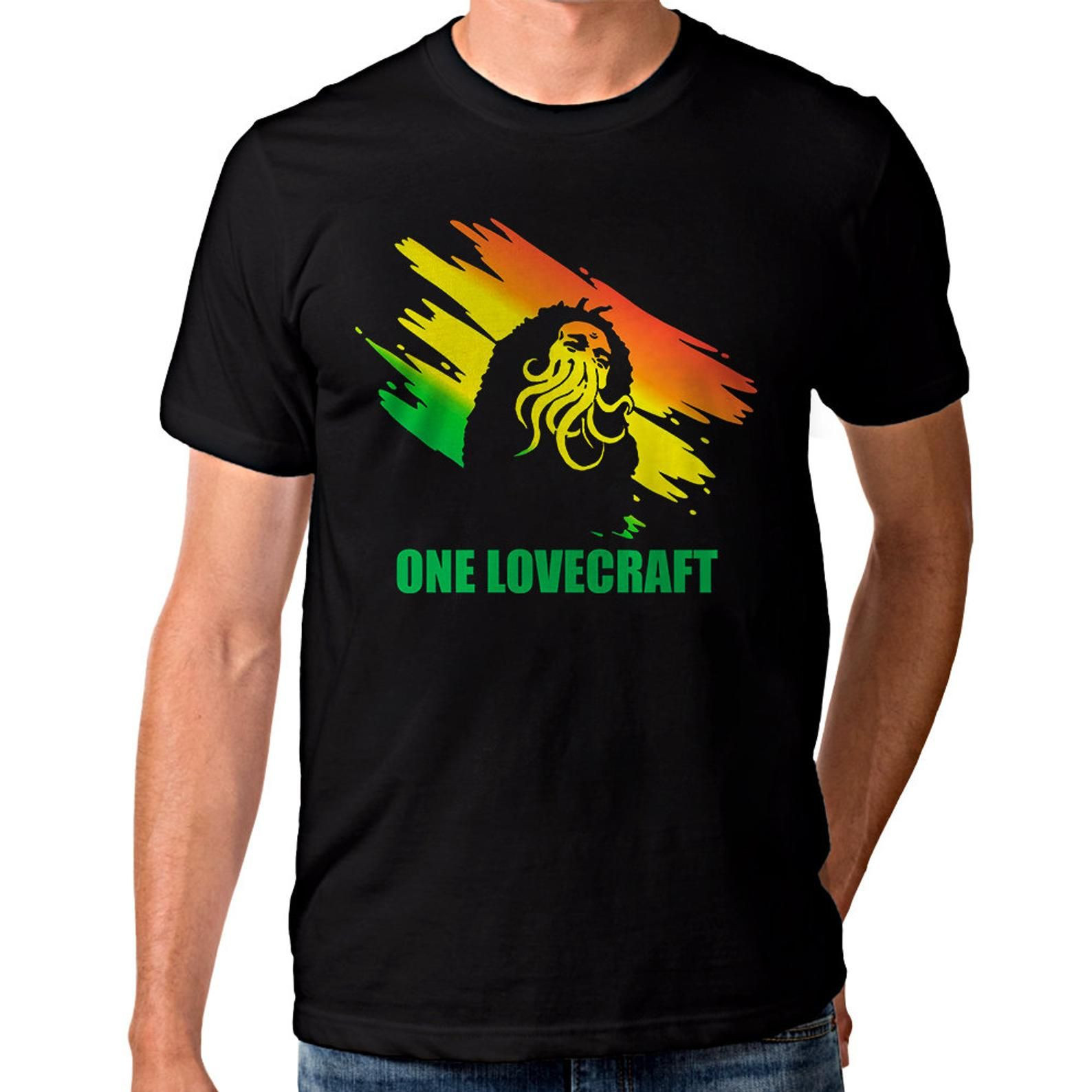 Bob Marley One Lovecraft Funny T-Shirt Tee All S