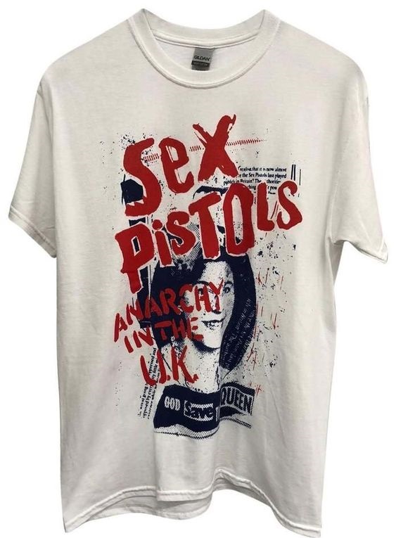 Sex Pistols Anarchy in the UK Album Lyrics Tee Shirt Outfit, Shirt Outfit Idea