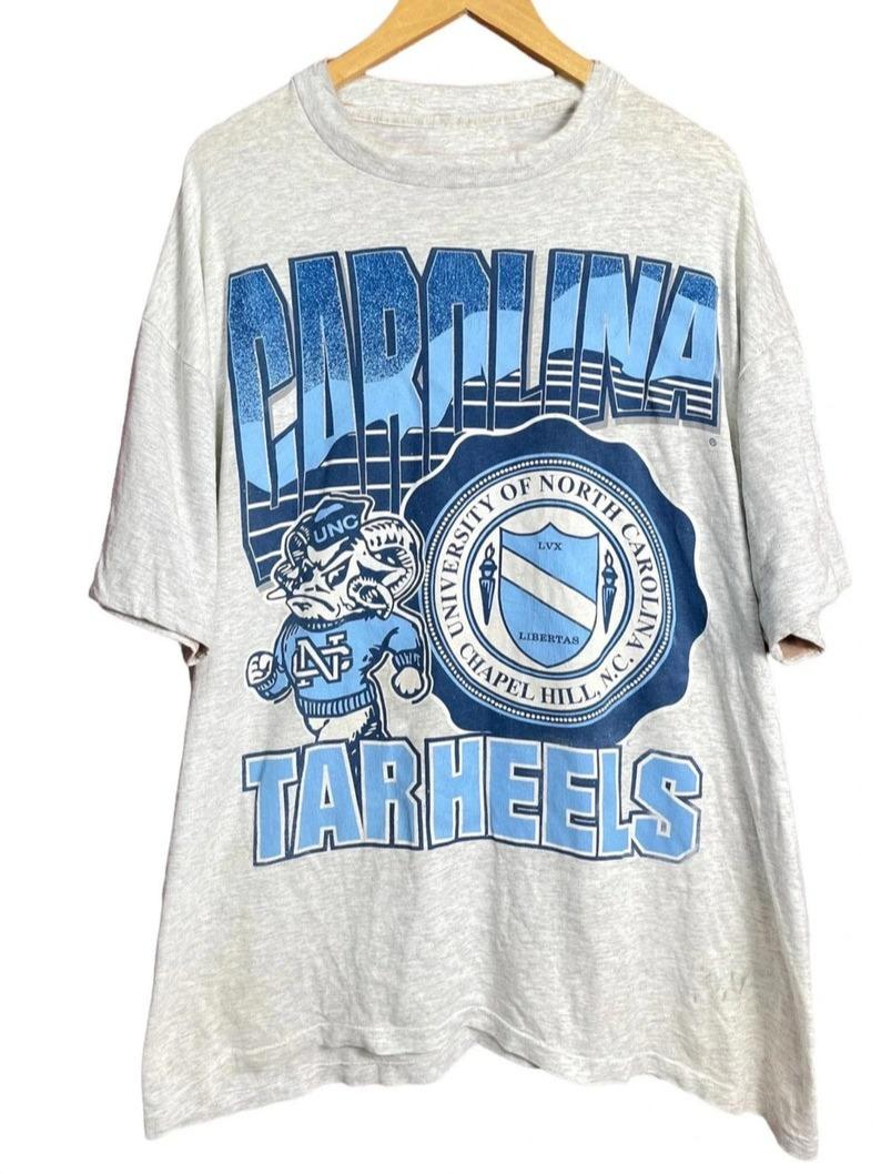 Vintage UNC Tar Heels Mascot Logo T-Shirt, NCAA UNC Tar Heels Shirt, University of North Carolina, Shirt Outfit Idea