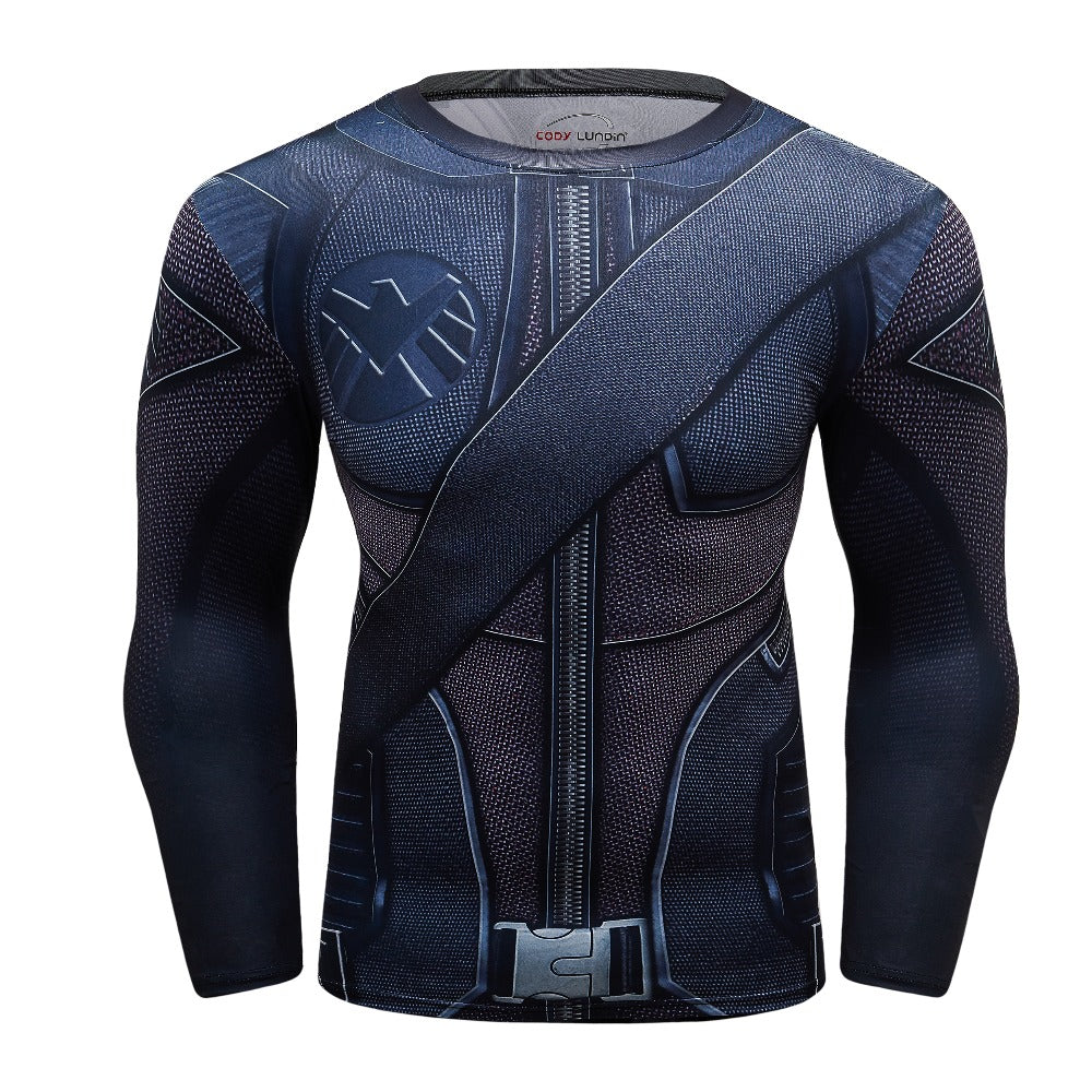 Winter Soldier Long Sleeve Fitness Crossfit Compression Shirt