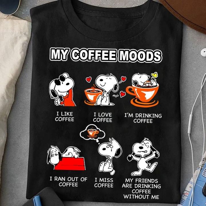 Snoopy Animals My Coffee Moods T Shirt, Shirt Outfit Idea