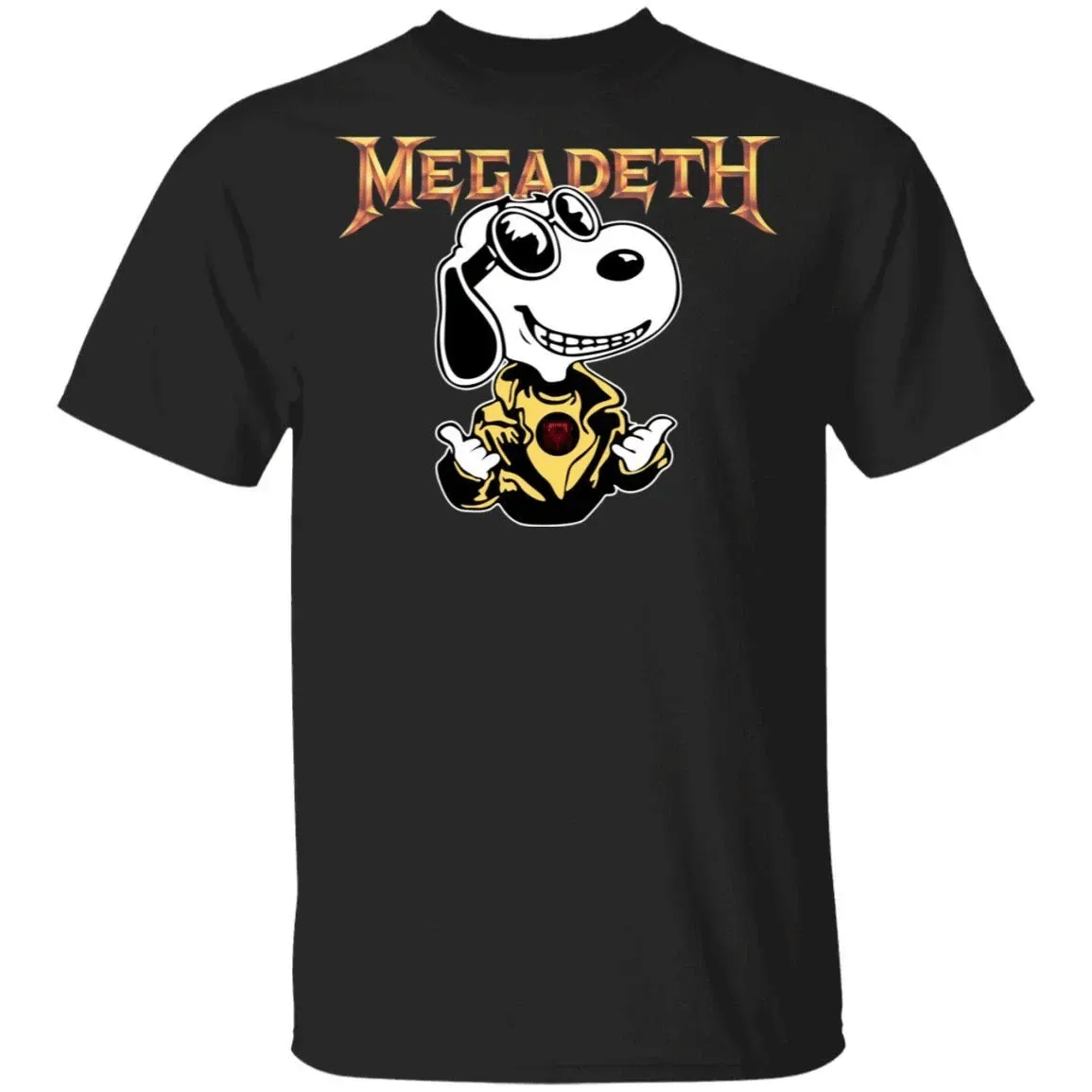 Snoopy Megadeth T-Shirt Rock Band Tee Mt12