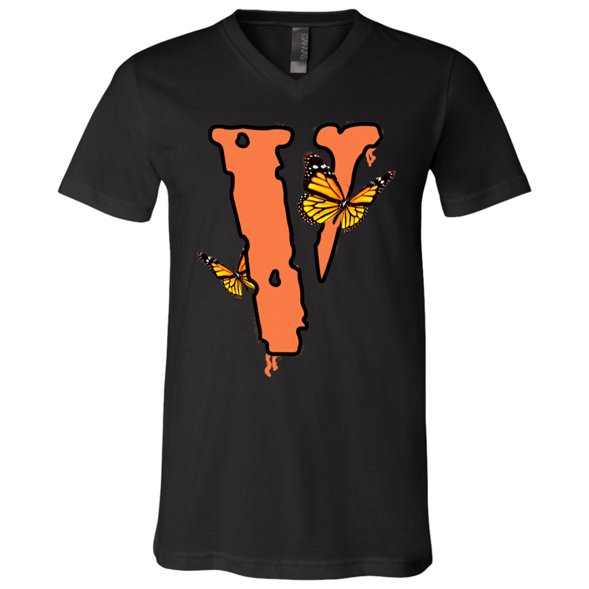 Vlone Men’S Vlone Letter Print Unisex V-Neck T-Shirt