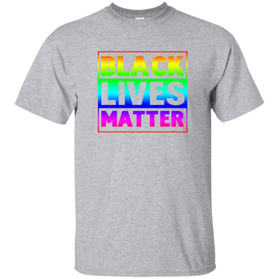 Black Lives Matter Rainbow Flag T Shirt, LGBT Shirts