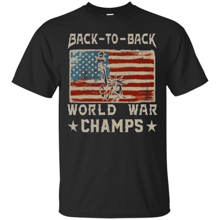 Back-To-Back World War Champs 4th Flag T-Shirt