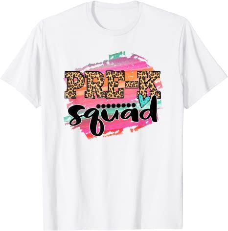 Back To School 2021 – Pre-K Squad Leopard Print Back To School Shirt For Kids And Teachers