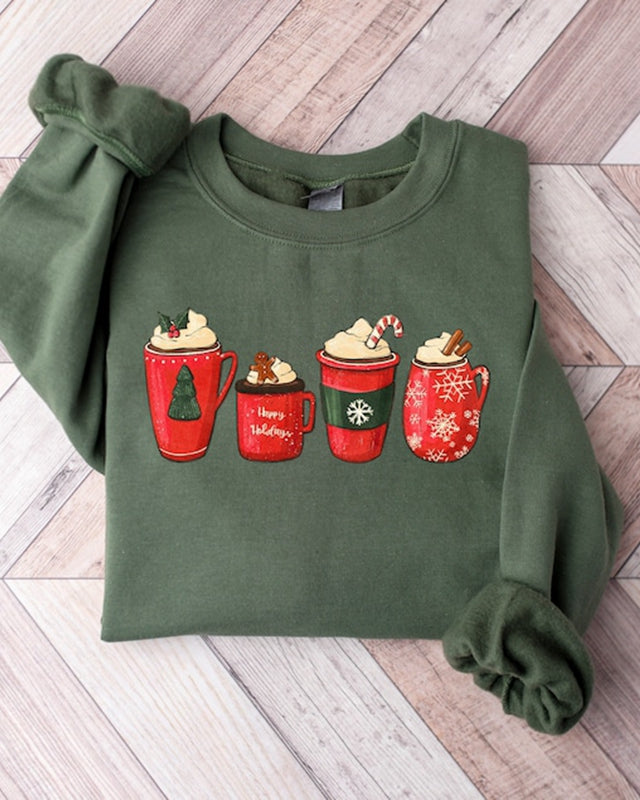 Christmas Coffee Sweatshirt,Cute Christmas Sweatshirt