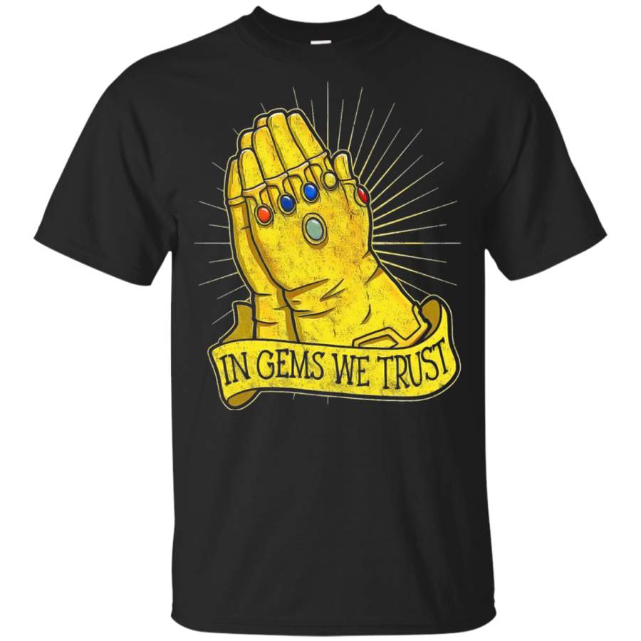 Thanos Shirt Kids Thanos Infinity Gauntlet Edelsteine Vertrauen wir Herren T-Shirt