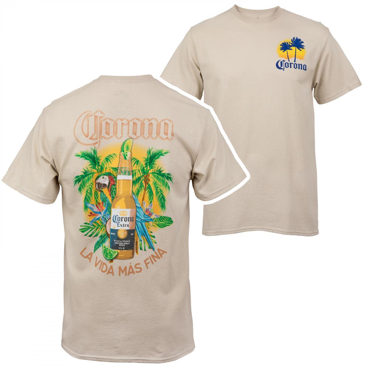 Corona Extra La Vida Mas Fina Bottle T Shirt Sweatshirt Hoodie Menswear Cotton Top