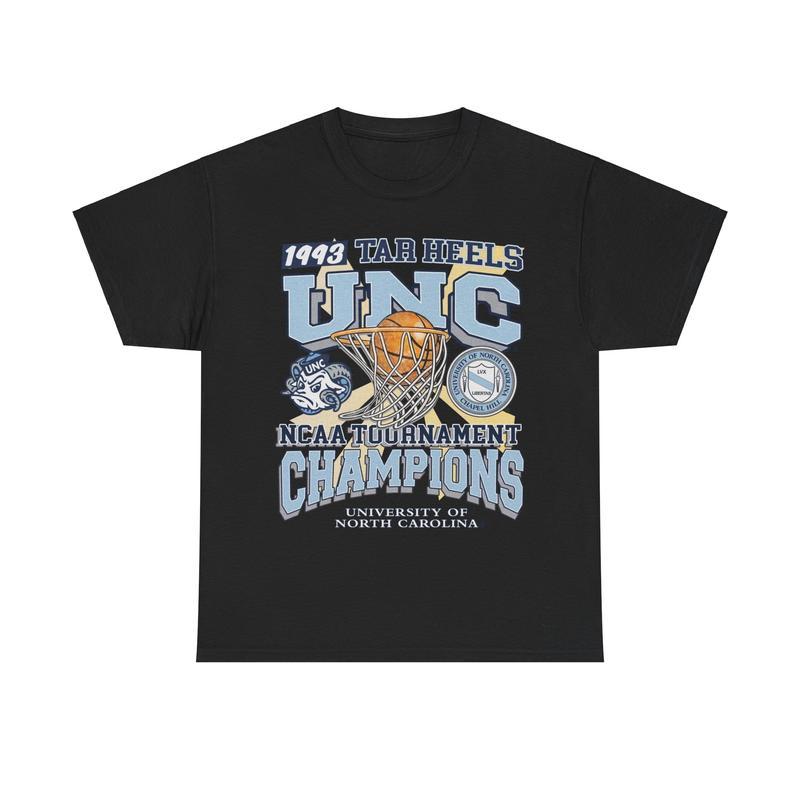 University of North Carolina Tournament Champions, NCAA Merch T-shirt, Vintage NCAA shirt, Shirt Outfit Idea